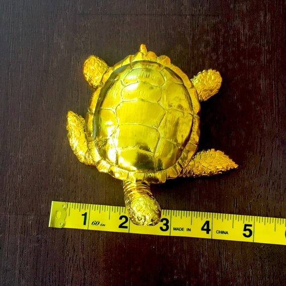 Gold colored Turtle Small Shiny - Picture 8 of 8
